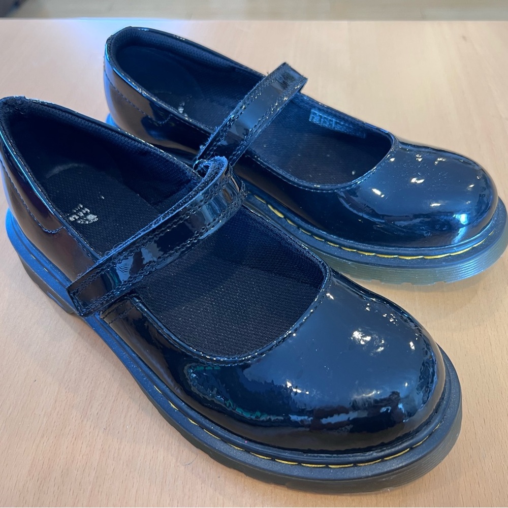 Doc Marten Mary Janes Black Parent Leather Size US Ladies 5